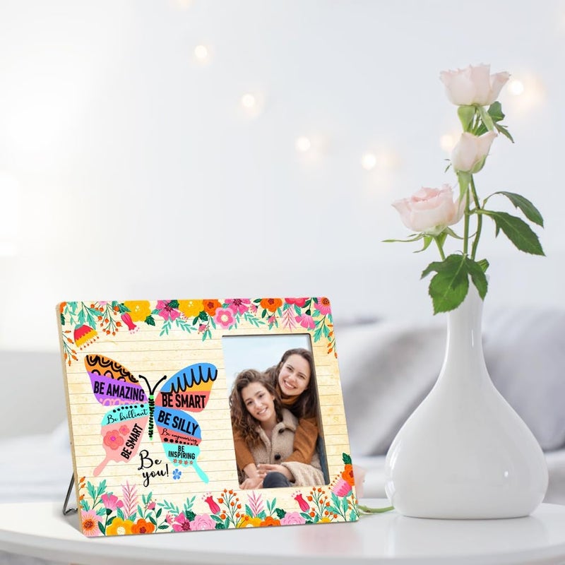 OTINGQD Inspirational Gifts Picture Frames,Motivational Gift for Girls Friends Sister,Encouragement Gifts for Women,Be Amazing Be Smart Be You Photo Frame - Image 4